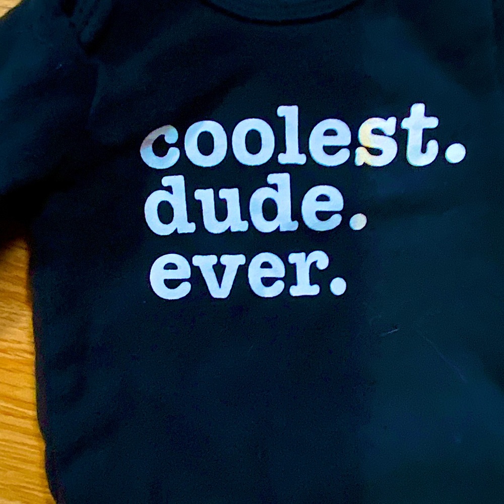 Coolest Dude Ever NB Long Sleeve Onesie